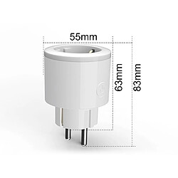 Acheter Wewoo Prise Electrique Connectée 15A WiFi UE Plug Power Adapter Statistiques de l'électricité APP Minuterie Télécommande Smart Socket, avec Alexa & Google Accueil & Couleurs RVB LED Lumière, AC 100-250V