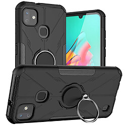 Coque en TPU 2-en-1, texture nid d'abeille, anti-rayures avec béquille pour votre Infinix Smart HD 2021 - noir