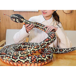 Universal 1,1 mètres Belle simulation Snake Toys Toys Giant Snake Cobra Animaux Python Soft Bardedbrown