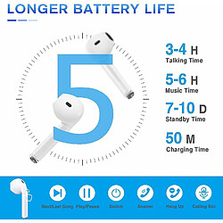 Avis Universal Écouteurs Bluetooth 5.0, mini-écouteurs sans fil, stéréo 3D, microphone intégré, écouteurs légers et imperméables, jumelage automatique, pour/Huawei/IOS/Samsung///Android