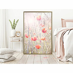 Paris Prix Affiche Murale Encadrée Poppies 40 x 60 cm Or