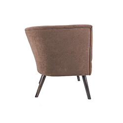 Avis LEITMOTIV Fauteuil de salon design velours Explicit - Marron