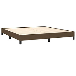 Avis vidaXL Cadre de lit sans matelas marron foncé 160x200 cm tissu