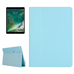 Wewoo Coque bleu pour iPad Pro 10,5 pouces Litchi Texture double rabat en cuir horizontale avec étui bébé