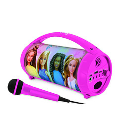 Lexibook Enceinte Bluetooth Sans-Fil Lumineuse avec Micro Barbie