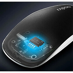 Rapoo T8 USB Mouse/Souris sans fil Laser Touch souris informatique Durable magique jeu silencieux gestes de souris (Noir)