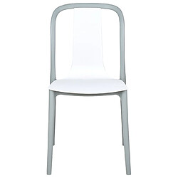 Beliani Lot de 8 chaises SPEZIA Matière synthétique Blanc pas cher