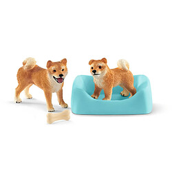 Schleich Farm World - Mère et chiot Shiba Inu