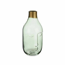 Gift Decor Vase Visage Vert verre 11 x 24,5 x 12 cm (6 Unités)