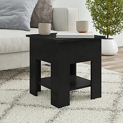 Maison Chic Table basse,Table Console Table d'appoint, Table pour salon Noir 40x40x42 cm Bois d'ingénierie -MN70082