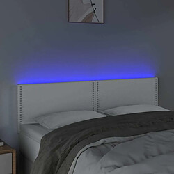 Avis Maison Chic Tête de lit moderne à LED lumineuse pour chambre - Décoration de lit Blanc 144x5x78/88 cm Similicuir -MN75059