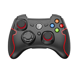 Winkoo.fr Manette sans Fil pour PC PS3, Manette PC, Manette PS3, Gamepad Joystick PC PS3, 2.4G Wireless Manette de Jeu pour PC Windows XP-7-8-10-11, PS3, Noir Rouge