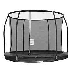 Trampoline rond avec filet - AXI Boston - Ø 305 cm en noir | Trampoline entérré et hors sol pour enfants | Pour le jardin / l'extérieur