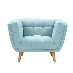 Rendez Vous Deco Fauteuil Carmen capitonné bleu clair 