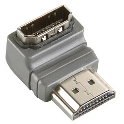 Alpexe Adaptateur HDMI High Speed avec Ethernet Coudé à 90° Connecteur HDMI - HDMI femelle Gris