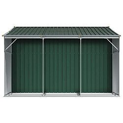 Helloshop26 Abri de jardin cabane cabanon maison de stockage remise extérieur hangar outils robuste 277 x 279 x 179 cm acier galvanisé vert 02_0022377 pas cher