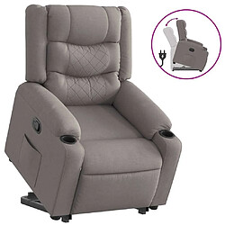 Avis vidaXL Fauteuil inclinable taupe tissu