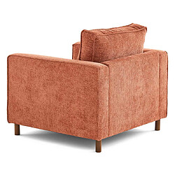 Avis Lisa Design Jake - fauteuil en tissu velours relief - pieds en bois foncé