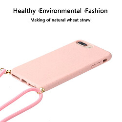 Coque en TPU souple avec sangle multifonction rose pour votre Apple iPhone 6 Plus/6s Plus/7 Plus/8 Plus 5.5 pouces