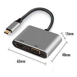 Avis Adaptador Ewent EW9700 USB-C para HDMI/VGA Gris