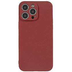 Coque en TPU anti-rayures, mat double-face, anti-traces de doigts pour votre iPhone 14 Pro - rouge vin