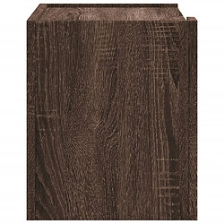 Acheter vidaXL Table de chevet murale chêne marron 45x30x35 cm