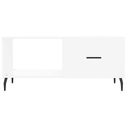 Maison Chic Table basse,Table Console Table d'appoint, Table pour salon blanc 90x50x40 cm bois d'ingénierie -MN23432 pas cher