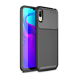 Wewoo Coque en TPU antichoc Texture fibre de carbone Beetle Series pour HuY6 Pro (2019) (Noir)