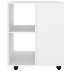 Avis vidaXL Armoire à roulettes Blanc 60x53x72 cm Bois d’ingénierie