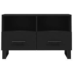 Acheter vidaXL Meuble TV Noir 80x36x50 cm Bois d'ingénierie