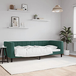 vidaXL Lit de repos sans matelas vert foncé 80x200 cm velours