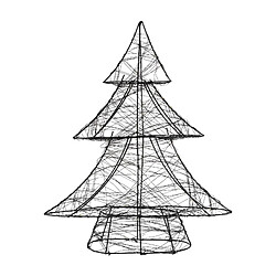 ECD Germany Arbre de Noël Décoratif à LED avec 30 LED Blanc Chaud, 40 cm de Haut, Métal, Fonctionne avec Piles, Décoration Artificiel Éclairage à Minuterie, Sapin de Noël avec Guirlande Lumineuse