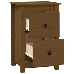 Acheter Maison Chic Table de chevet, Table de Nuit, Meuble de rangement Marron miel 40x35x61,5 cm Bois de pin solide