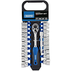 Draper Tools Jeu de cliquet et douilles combinés 22 pcs 3/8" 16373