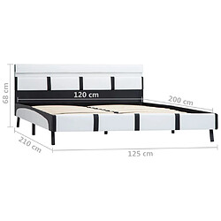 vidaXL Cadre de lit avec LED sans matelas blanc 120x200 cm pas cher