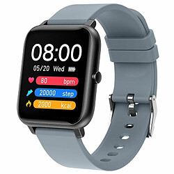 P22 Multi Function Smart Watch Ip67 Étanche Sports Fitness Fréquence Cardiaque Surveillance De La Pression Artérielle Bracelet Gris