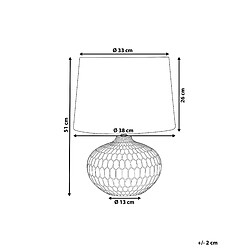 Avis Beliani Lampe à poser dorée 51 cm PIRITA