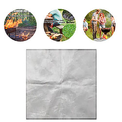 Avis Fire Pit Mat Grill Mat Deck Protector Fireproof Pad Pelouse Couverture BBQ 100x100cm