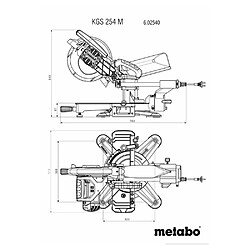 Avis Scie à onglets Metabo KGS 254 M 1450 W