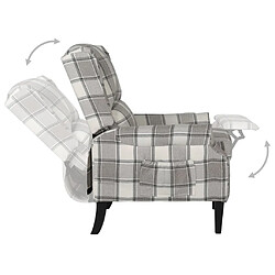 Acheter Maison Chic Fauteuil inclinable,Fauteuil luxe de relaxation Gris Tissu -MN38389