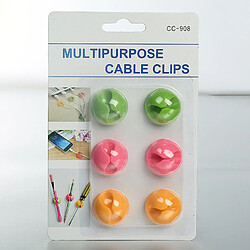 Avis 6 Packs Câble Clips, Bureau support de Câble, Fil Clips pour Ordinateur, Électrique, de charge ou Souris Cordon (6 pièces)