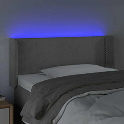 Avis Maison Chic Tête de lit moderne à LED lumineuse pour chambre - Décoration de lit Gris clair 83x16x78/88 cm Velours -MN67939