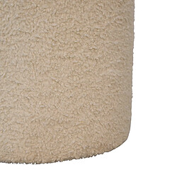 Acheter Artisan Furniture Pouf rond en bouclette crème rembourré, salon ou chambre