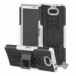 Htdmobiles Coque rigide anti choc pour Sony Xperia 10 + film ecran - BLANC