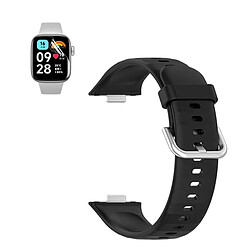 NIS Kit Bracelet Topsilicone Avec Boucle + Film Gel Compatible Avec Huawei Watch Fit 3 - Noir