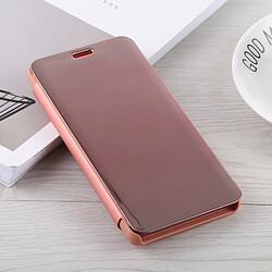 Wewoo Coque Housse en cuir pour miroir Xiaomi Mi 8 avec support or rose