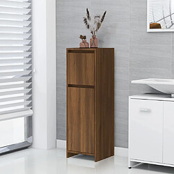 Maison Chic Armoire de bain,Meuble de rangement de salle de bain,Meuble haut Chêne marron 30x30x95 cm Bois d'ingénierie -GKD679224