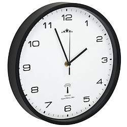 Avis vidaXL Horloge murale radioguidée Mouvement à quartz 31 cm Blanc/noir