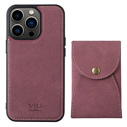 Coque en TPU + PU VILI antichoc, détachable 2-en-1, magnétique rouge vin pour votre iPhone 13 Pro Max 6.7 pouces