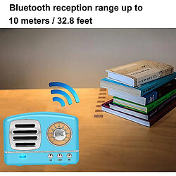 Avis Universal Conférencier Bluetooth rétro portable YH-MinI, style classique à l'ancienne, haut-parleur stéréo de subwoofer, microphone intégré, appel mains libres (vert)